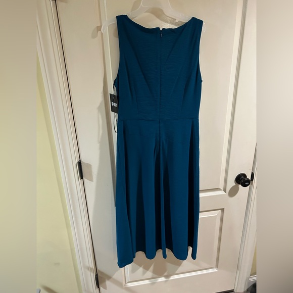 DKNY women’s sleeveless Cowlneck gathered midi dress- NWT - Picture 7 of 8